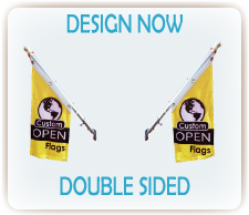 Design custom double sided angled open flags online